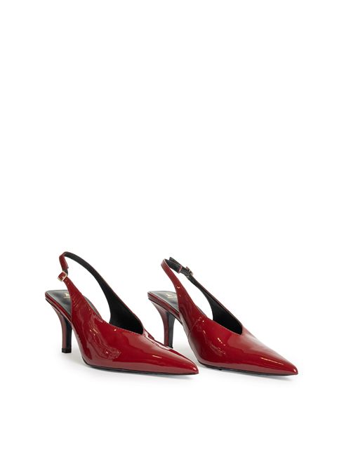 Slingback in pelle con tacco Glossy Red Patrizia Pepe | 8Z0107 L125R398